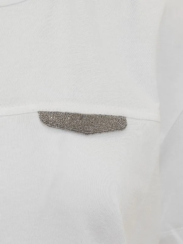 BRUNELLO CUCINELLI WOMEN'S WHITE COTTON RELAXED SHIRT sold by Lord & Taylor product image thumbnail 2
