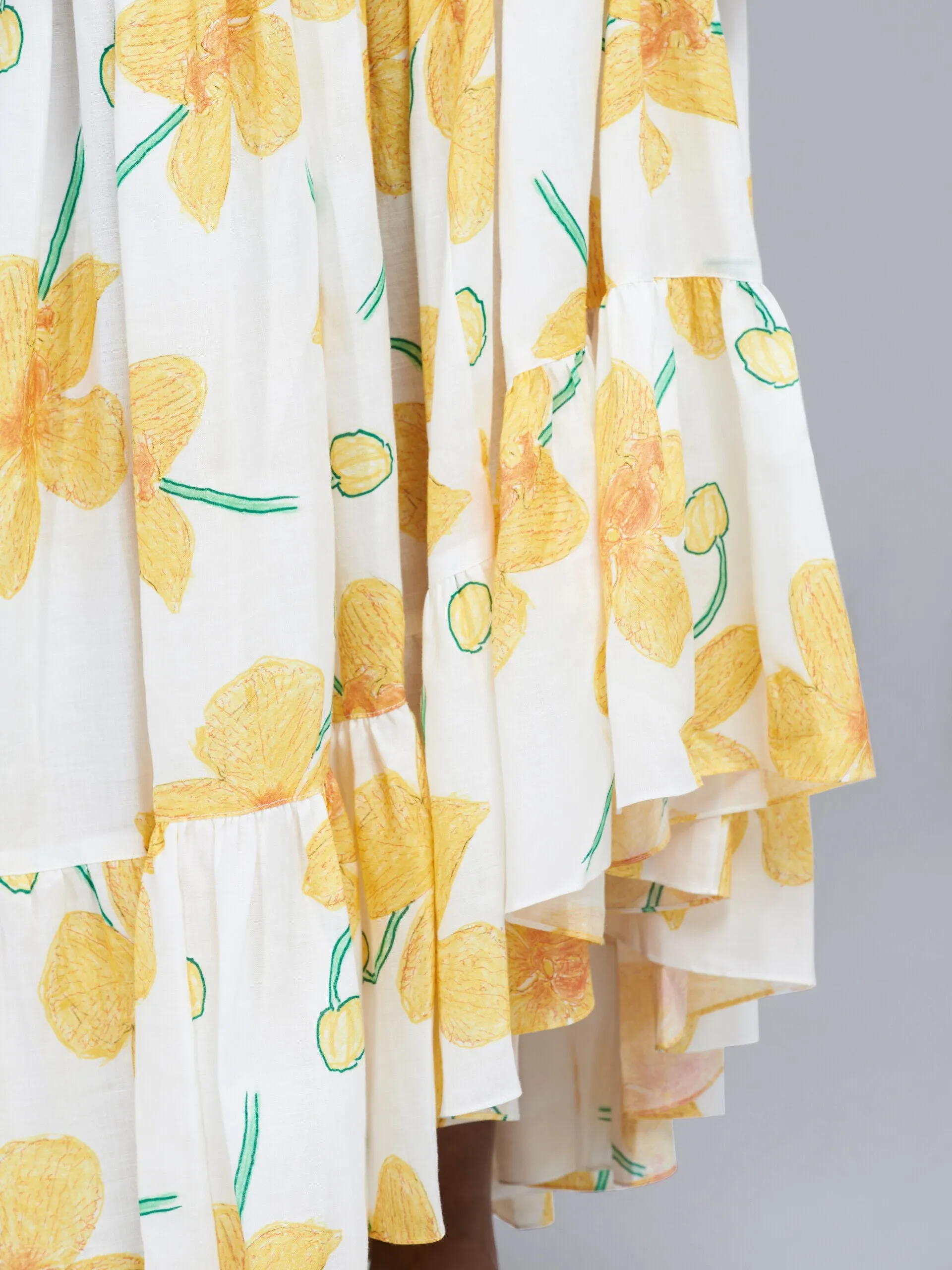 MARNI WOMEN'S FLORAL ASYMMETRIC RUFFLED SKIRT sold by Lord & Taylor product image thumbnail 4