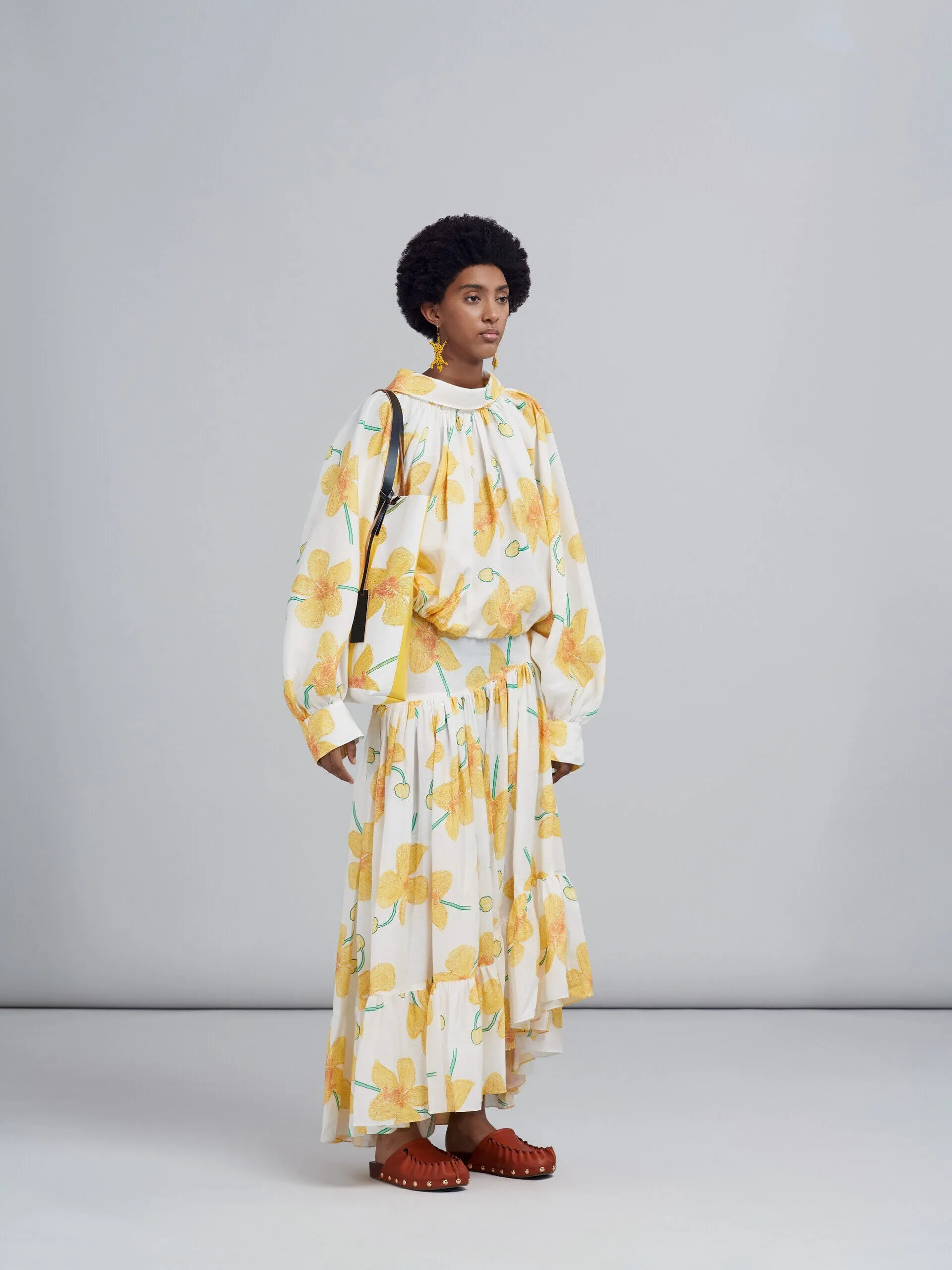 MARNI WOMEN'S FLORAL ASYMMETRIC RUFFLED SKIRT sold by Lord & Taylor product image thumbnail 5