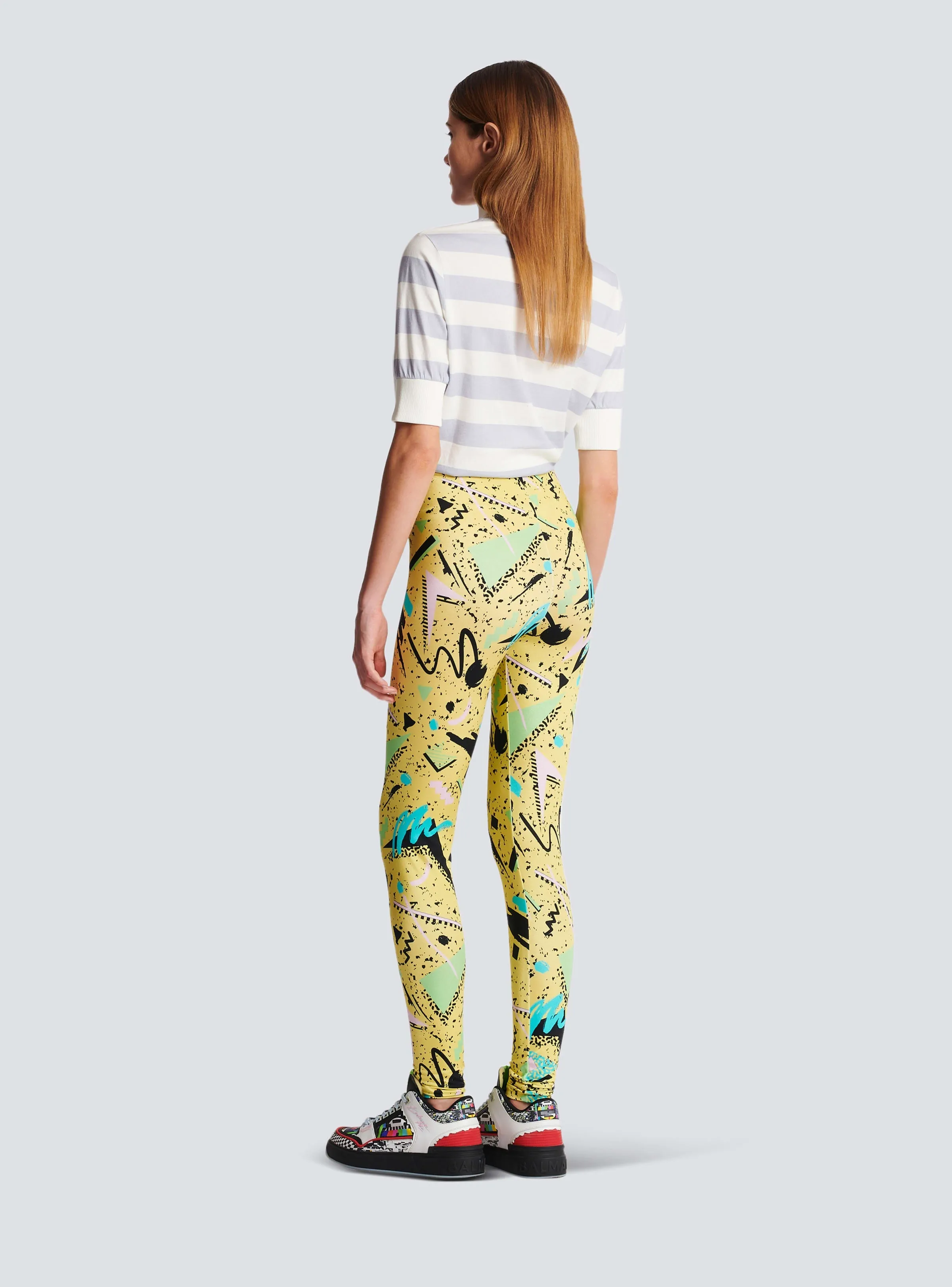 BALMAIN WOMEN'S YELLOW MULTICOLOR PATTERNED LEGGINGS sold by Lord & Taylor product image thumbnail 4