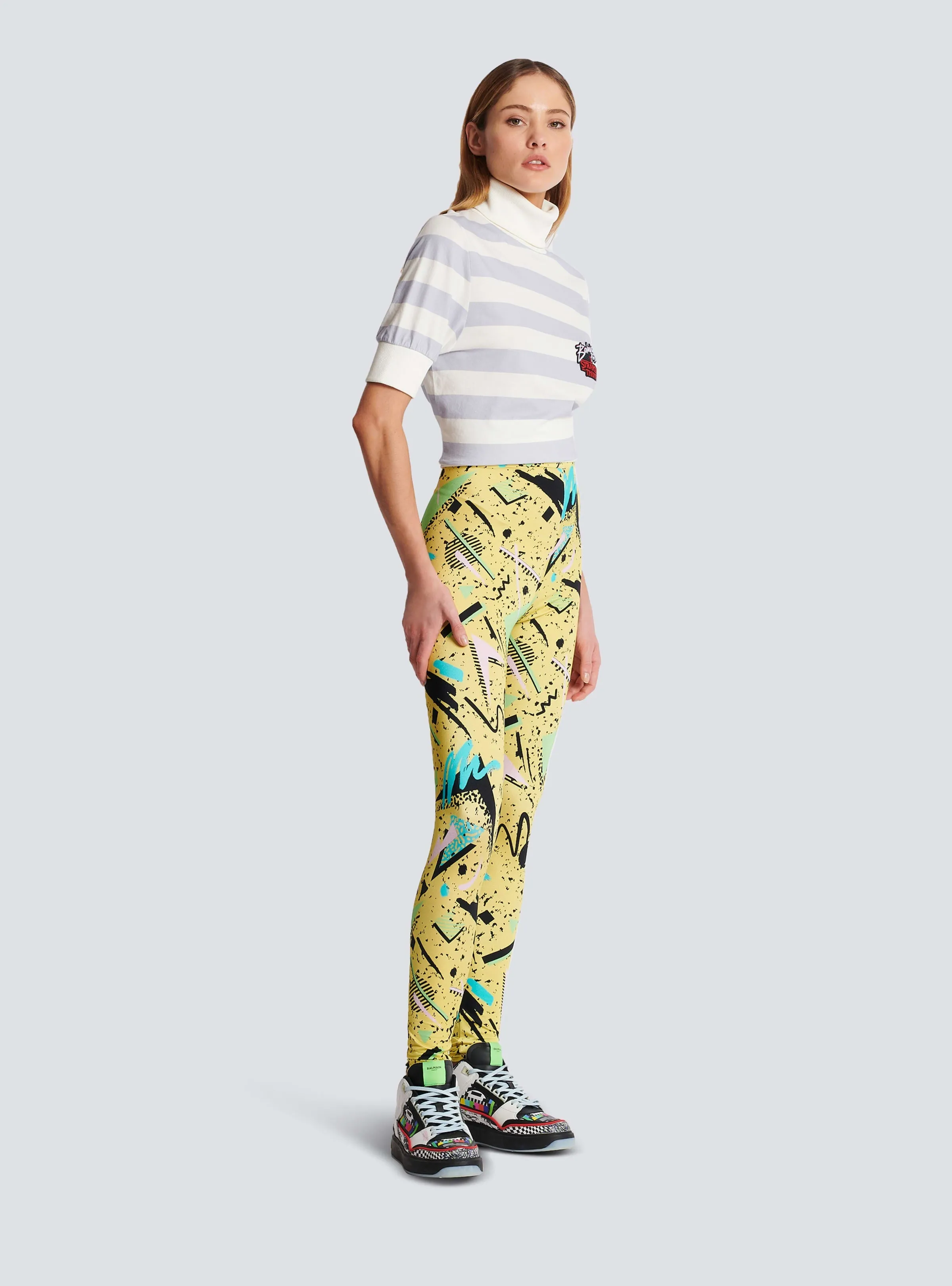 BALMAIN WOMEN'S YELLOW MULTICOLOR PATTERNED LEGGINGS sold by Lord & Taylor product image thumbnail 3