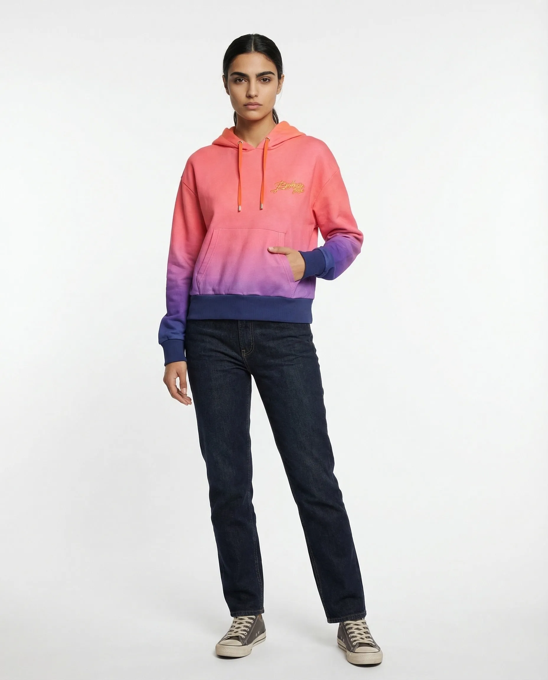 BALMAIN WOMEN'S PINK ORANGE GRADIENT HOODIE sold by Lord & Taylor product image thumbnail 4