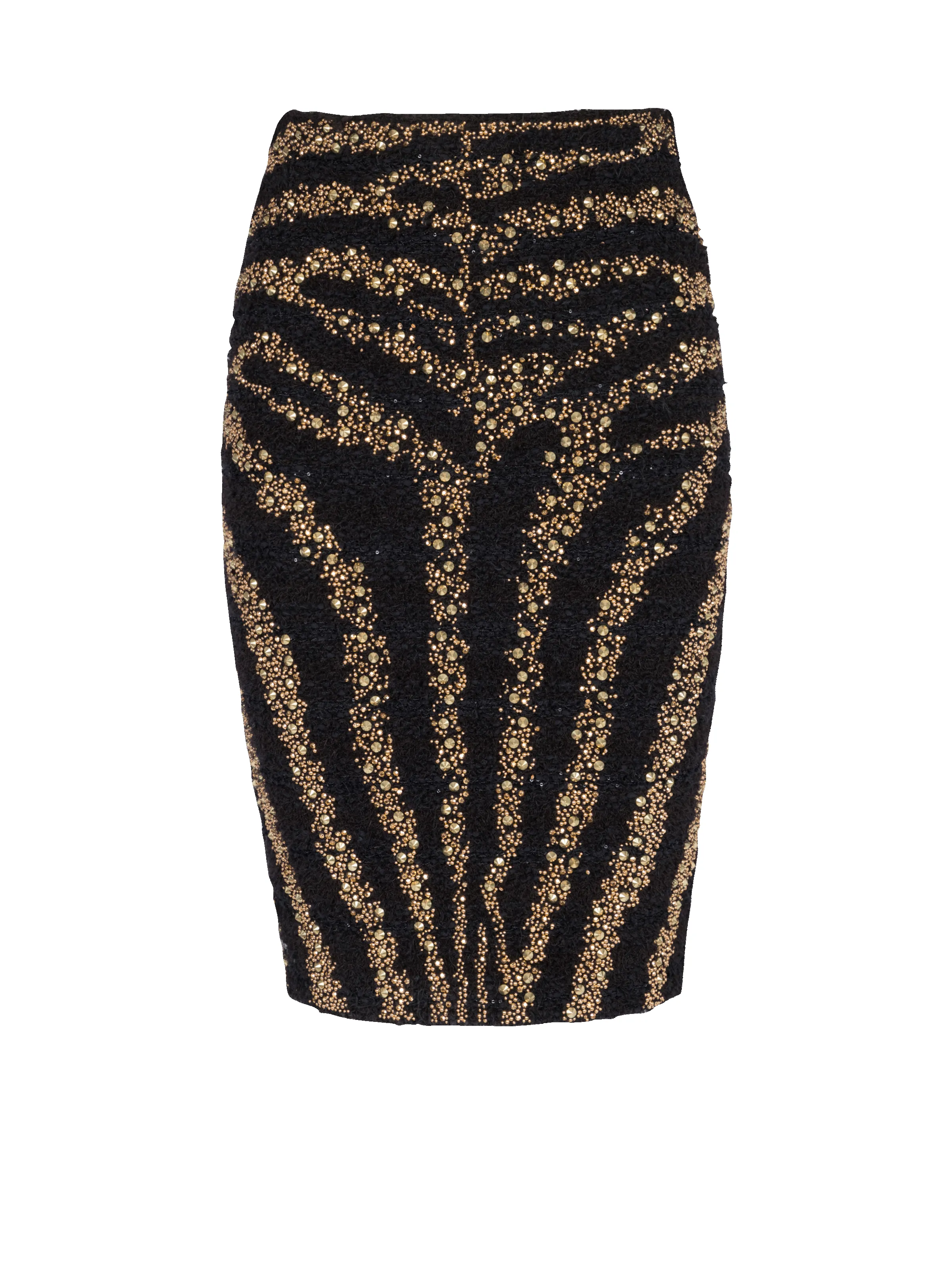 BALMAIN WOMEN'S BLACK TWEED EMBELLISHED SKIRT sold by Lord & Taylor