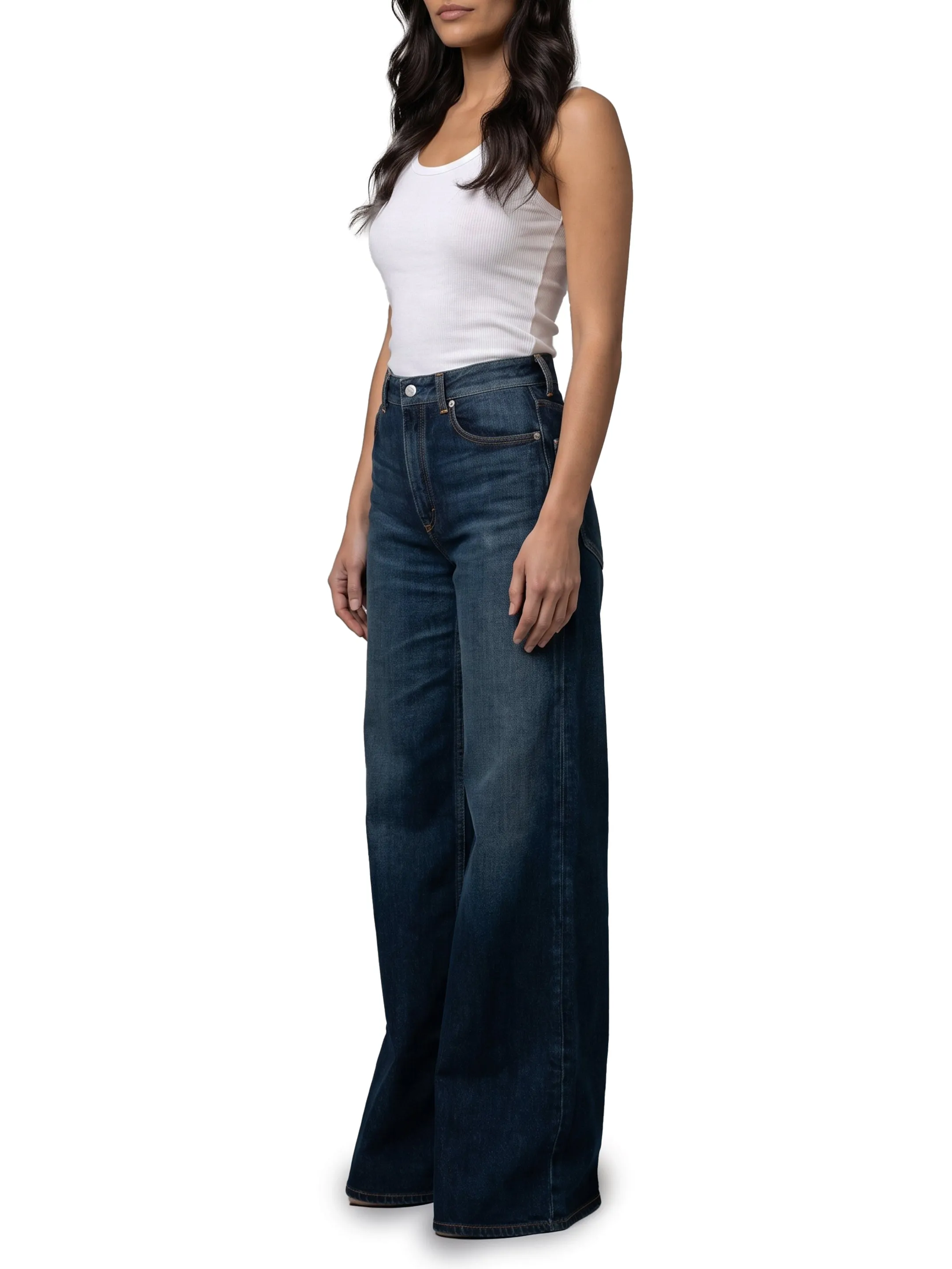 Palazzo denim jeans sold by Lord & Taylor product image thumbnail 2