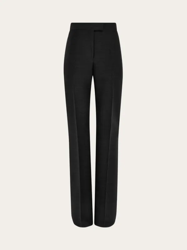 FERRAGAMO WOMEN'S BLACK TAILORED TROUSERS made by Salvatore Ferragamo
