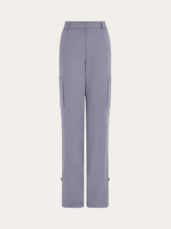 FERRAGAMO WOMEN'S LIGHT PURPLE SILK TROUSERS made by Salvatore Ferragamo