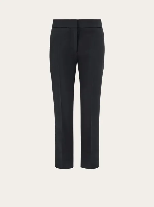 FERRAGAMO WOMEN'S BLACK WOOL BLEND TROUSERS made by Salvatore Ferragamo