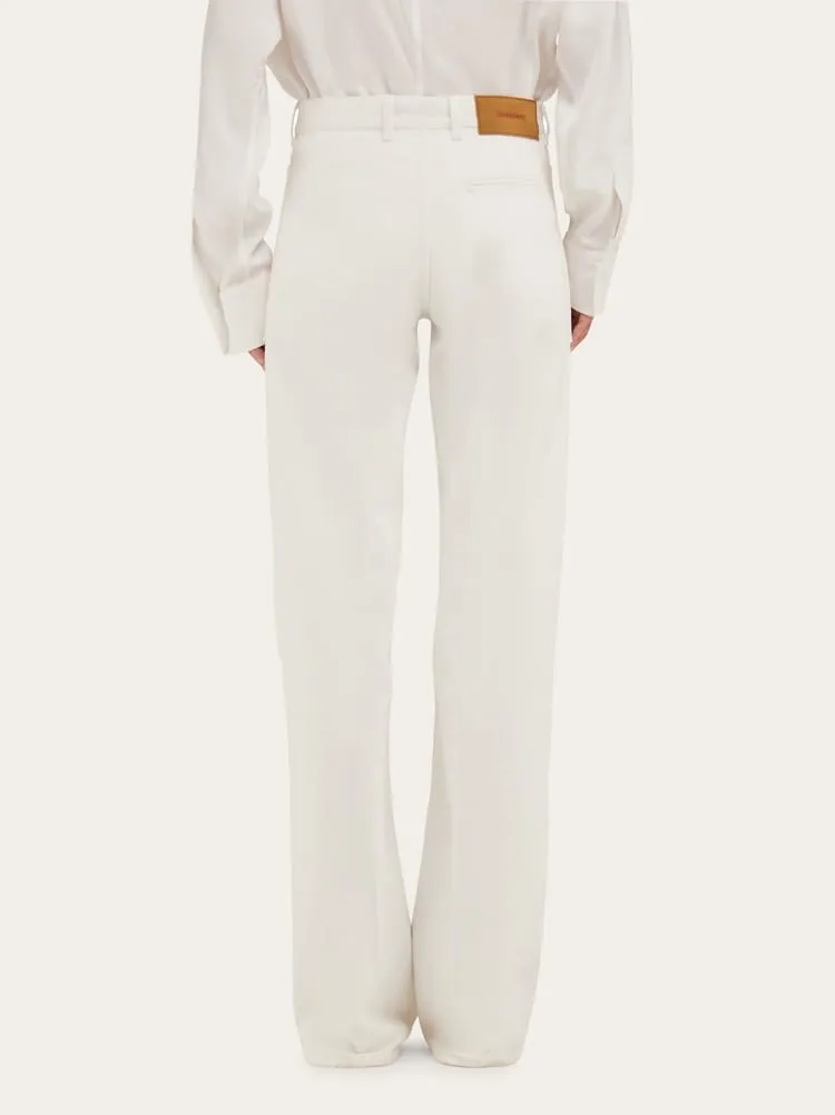 FERRAGAMO WOMEN'S OFF WHITE FLARED COTTON TROUSERS sold by Lord & Taylor product image thumbnail 4