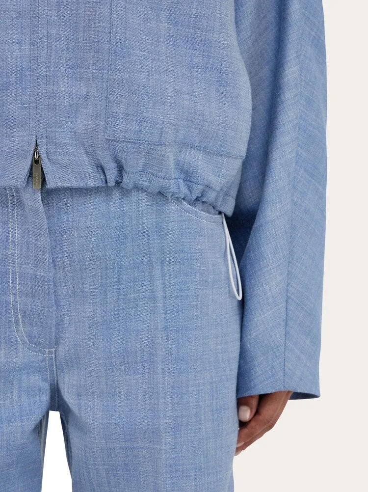 FERRAGAMO WOMEN'S LIGHT BLUE WOOL SILK LINEN JACKET sold by Lord & Taylor product image thumbnail 3