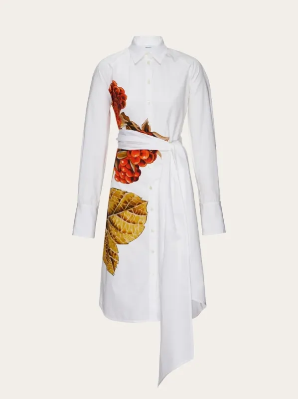 FERRAGAMO WOMEN'S WHITE COTTON SHIRT DRESS made by Salvatore Ferragamo