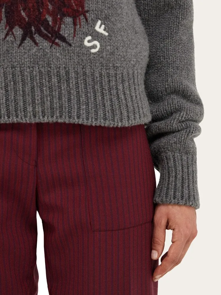 FERRAGAMO WOMEN'S DARK GREY WOOL SWEATER sold by Lord & Taylor product image thumbnail 3
