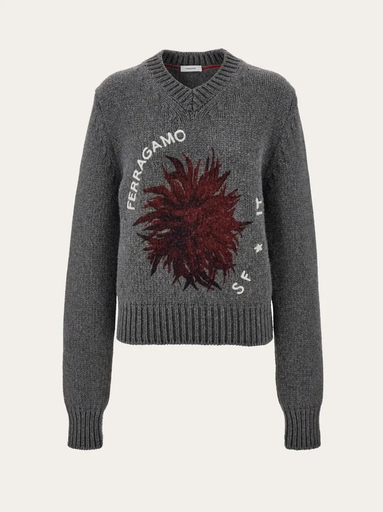 FERRAGAMO WOMEN'S DARK GREY WOOL SWEATER sold by Lord & Taylor
