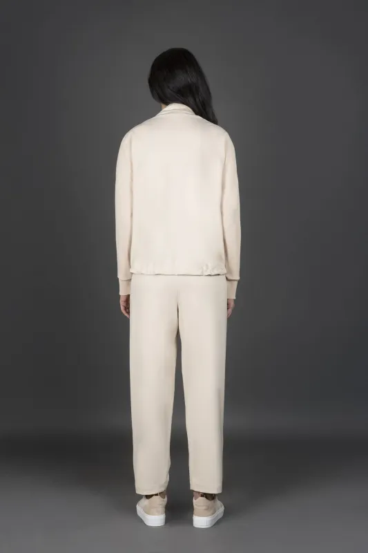MOORER WOMEN'S BEIGE RELAXED FIT JACKET made by MooRER