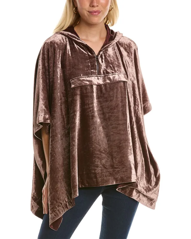 BRUNELLO CUCINELLI WOMEN'S BROWN VELVET HOODED SHIRT made by Brunello Cucinelli