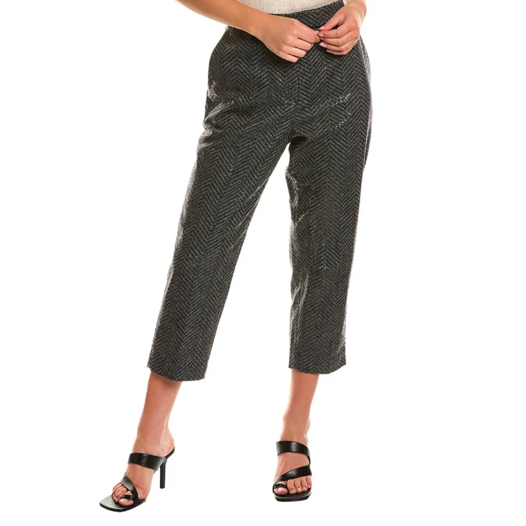 BRUNELLO CUCINELLI WOMEN'S SLATE CASHMERE CROPPED TROUSERS sold by Lord & Taylor