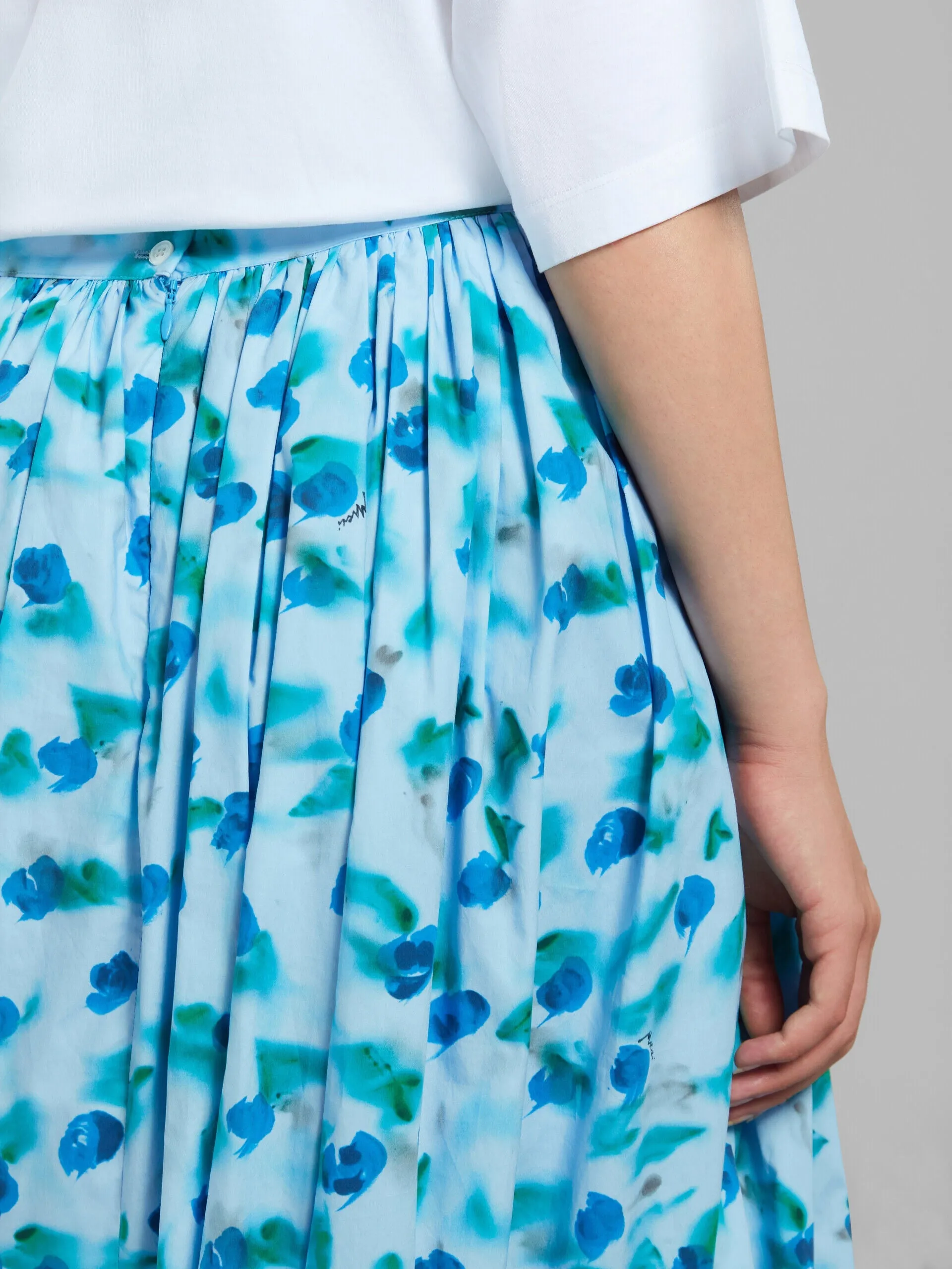 MARNI WOMEN'S LIGHT BLUE FLORAL BUBBLE SKIRT sold by Lord & Taylor product image thumbnail 2