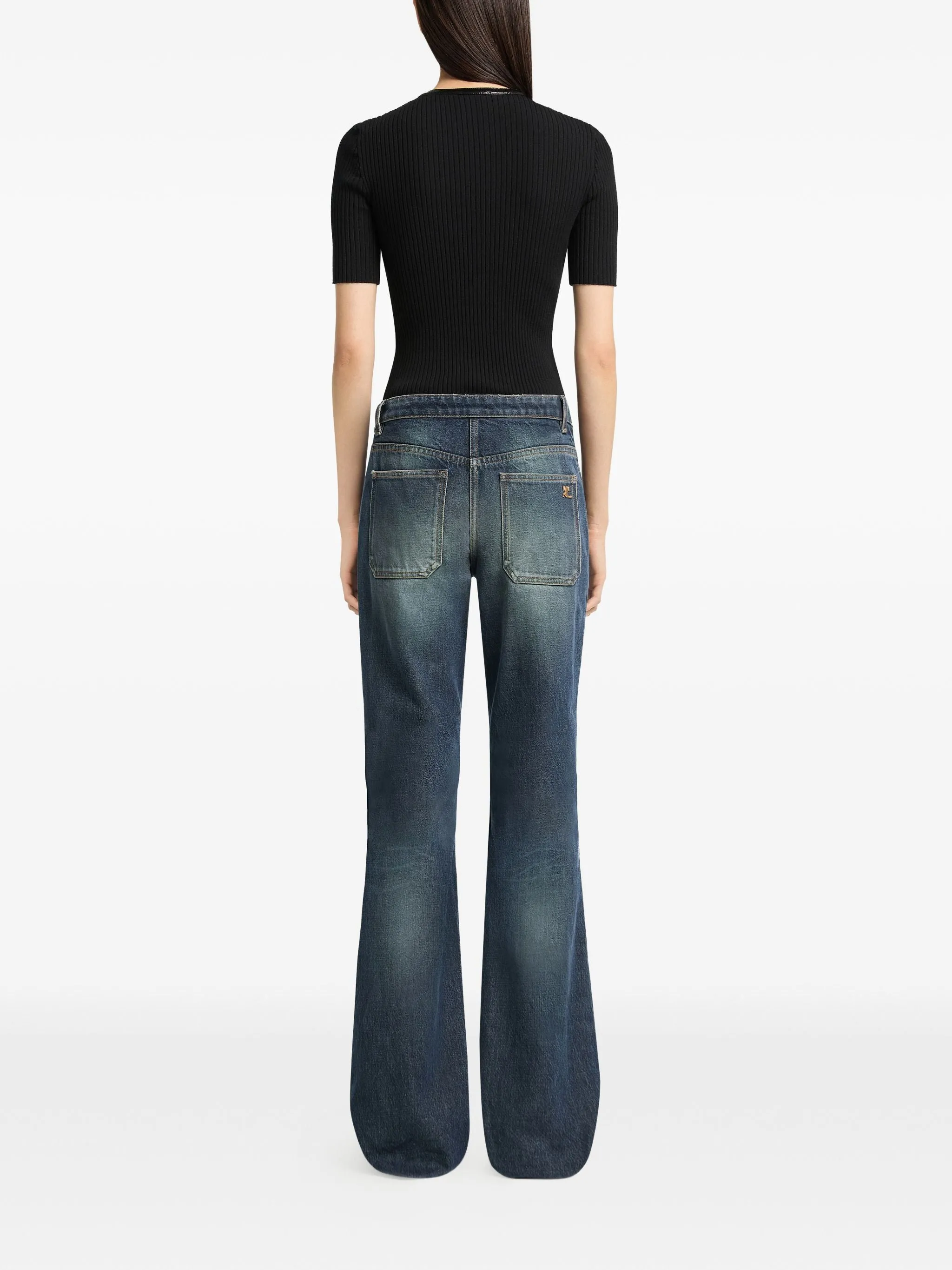 VINTAGE BLUE DENIM FLARE PANTS sold by Lord & Taylor product image thumbnail 4
