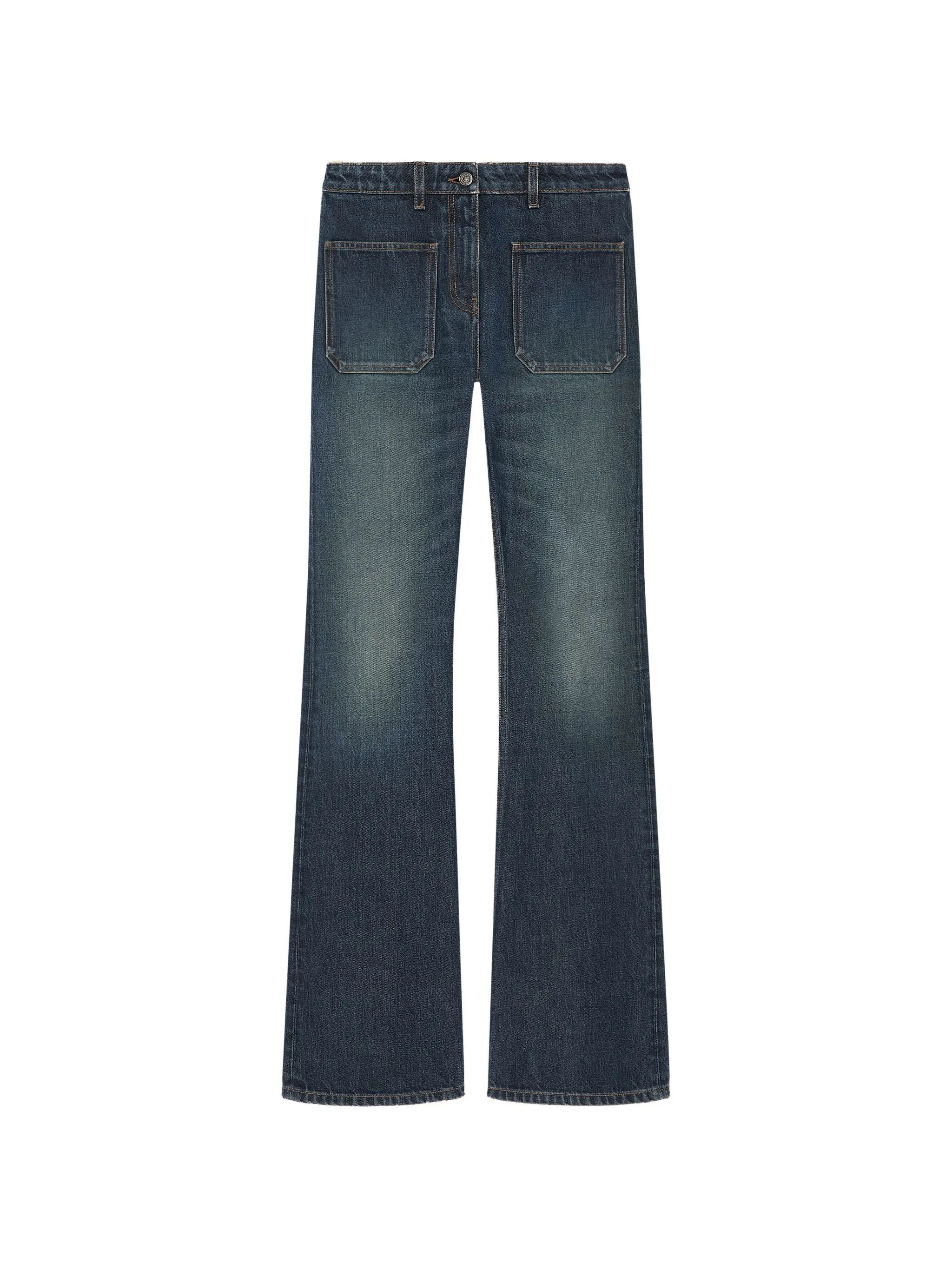 VINTAGE BLUE DENIM FLARE PANTS sold by Lord & Taylor