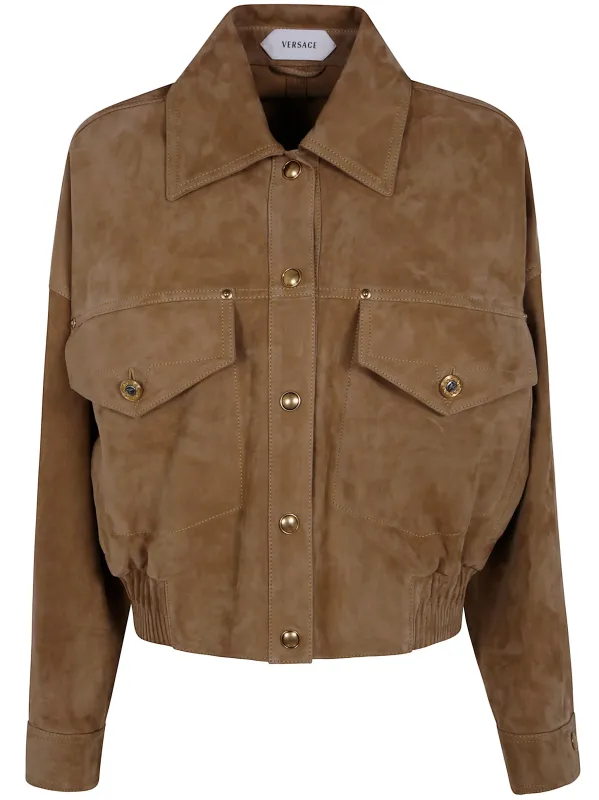 BLOUSON LEATHER SUEDE EFFECT LEATHER made by Versace