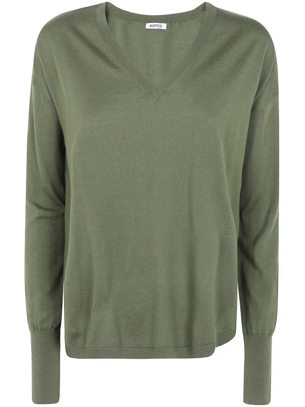 V NECK SWEATER made by Aspesi