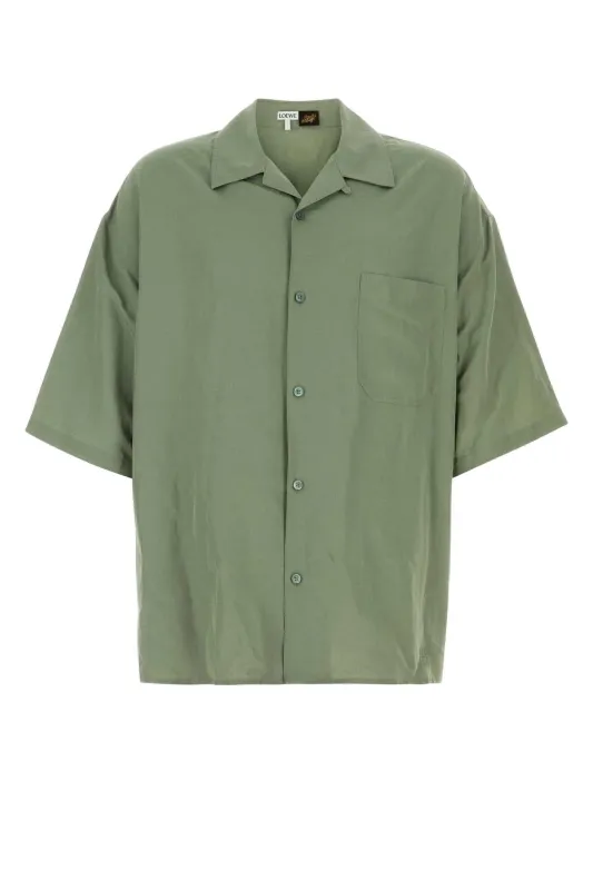 GREEN VISCOSE BLEND PAULA S IBIZA SHIRT made by Loewe