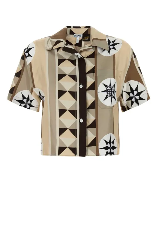 PRINTED SATIN PAULA S IBIZA SHIRT made by Loewe