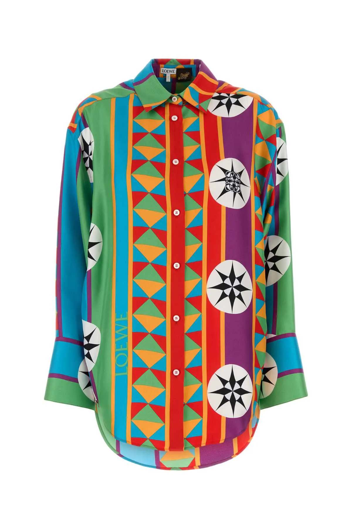 PRINTED SILK PAULA S IBIZA OVERSIZE SHIRT sold by Lord & Taylor