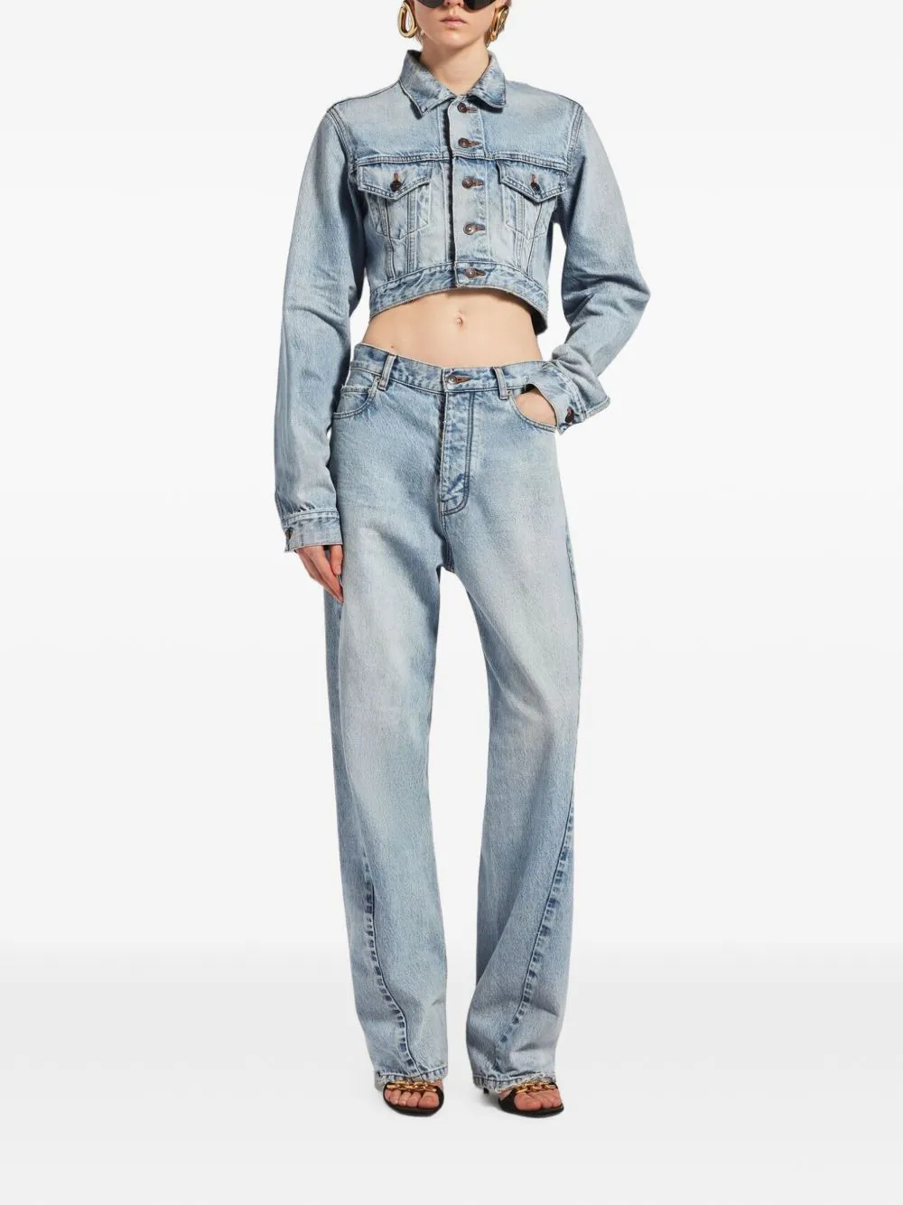 FADED TWISTED-SEAM JEANS sold by Lord & Taylor product image thumbnail 2