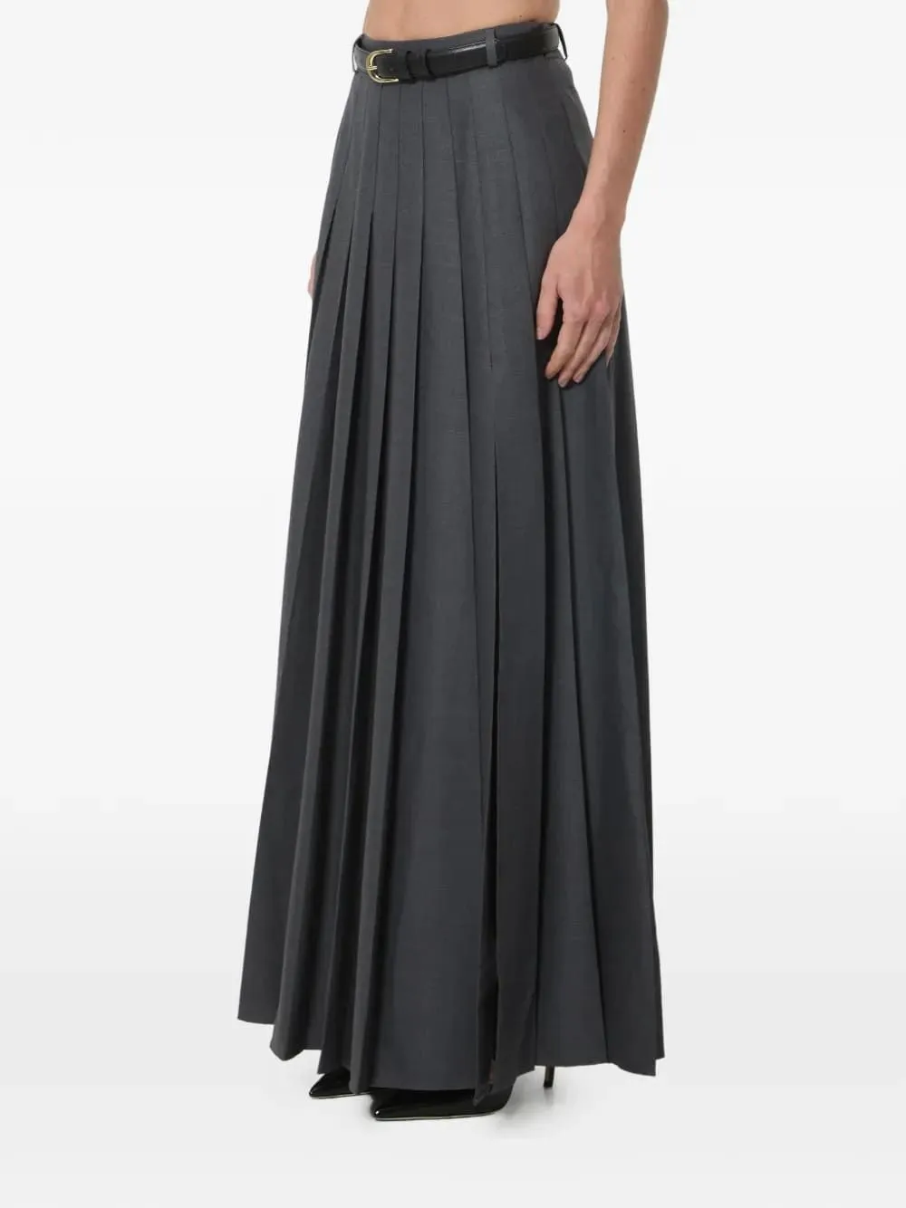 SELF-PORTRAIT BELTED PLEATED MAXI SKIRT sold by Lord & Taylor product image thumbnail 3