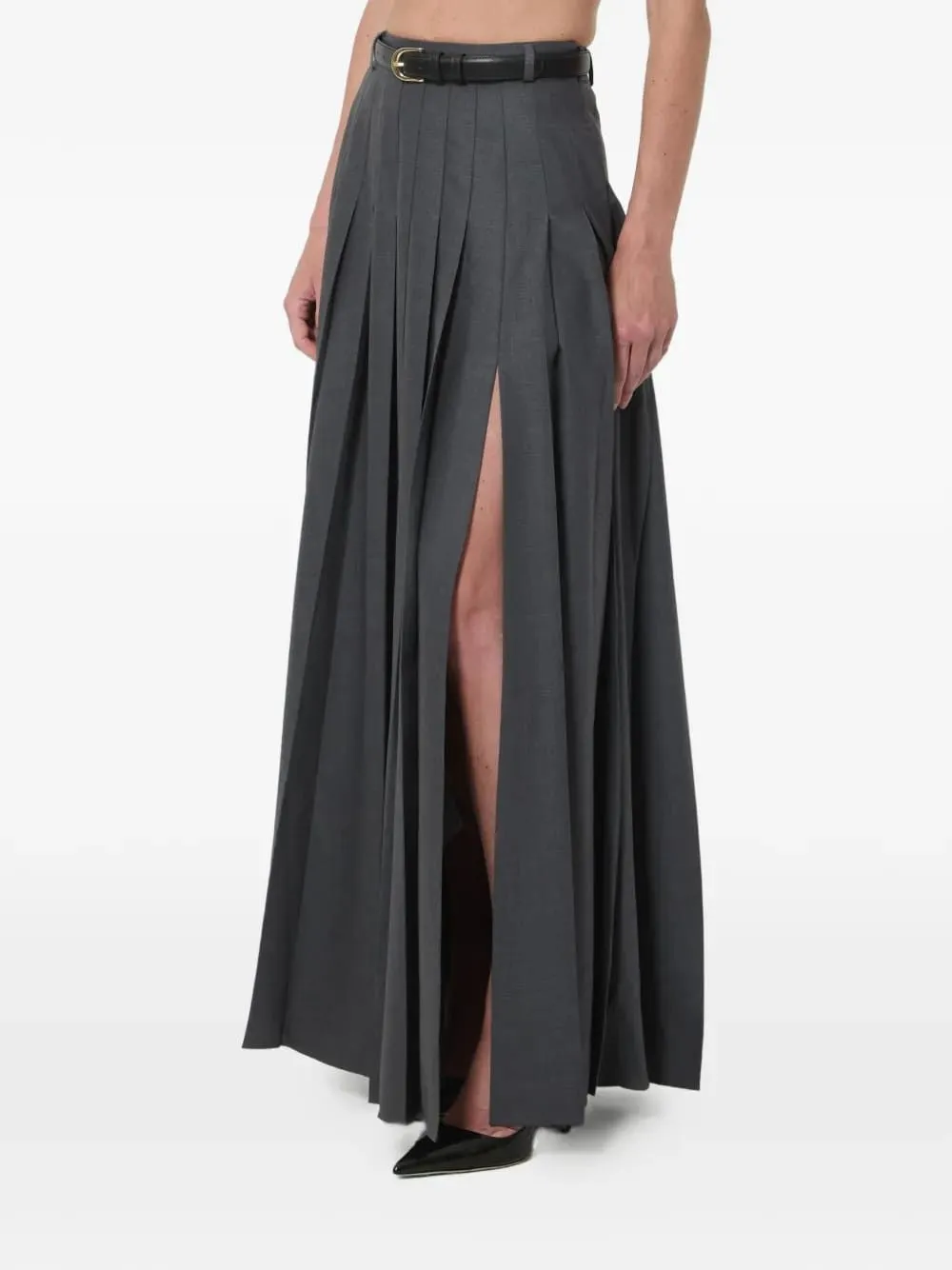 SELF-PORTRAIT BELTED PLEATED MAXI SKIRT sold by Lord & Taylor product image thumbnail 4