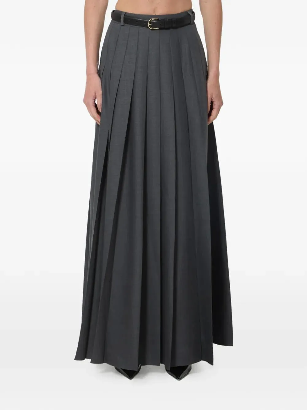 SELF-PORTRAIT BELTED PLEATED MAXI SKIRT sold by Lord & Taylor