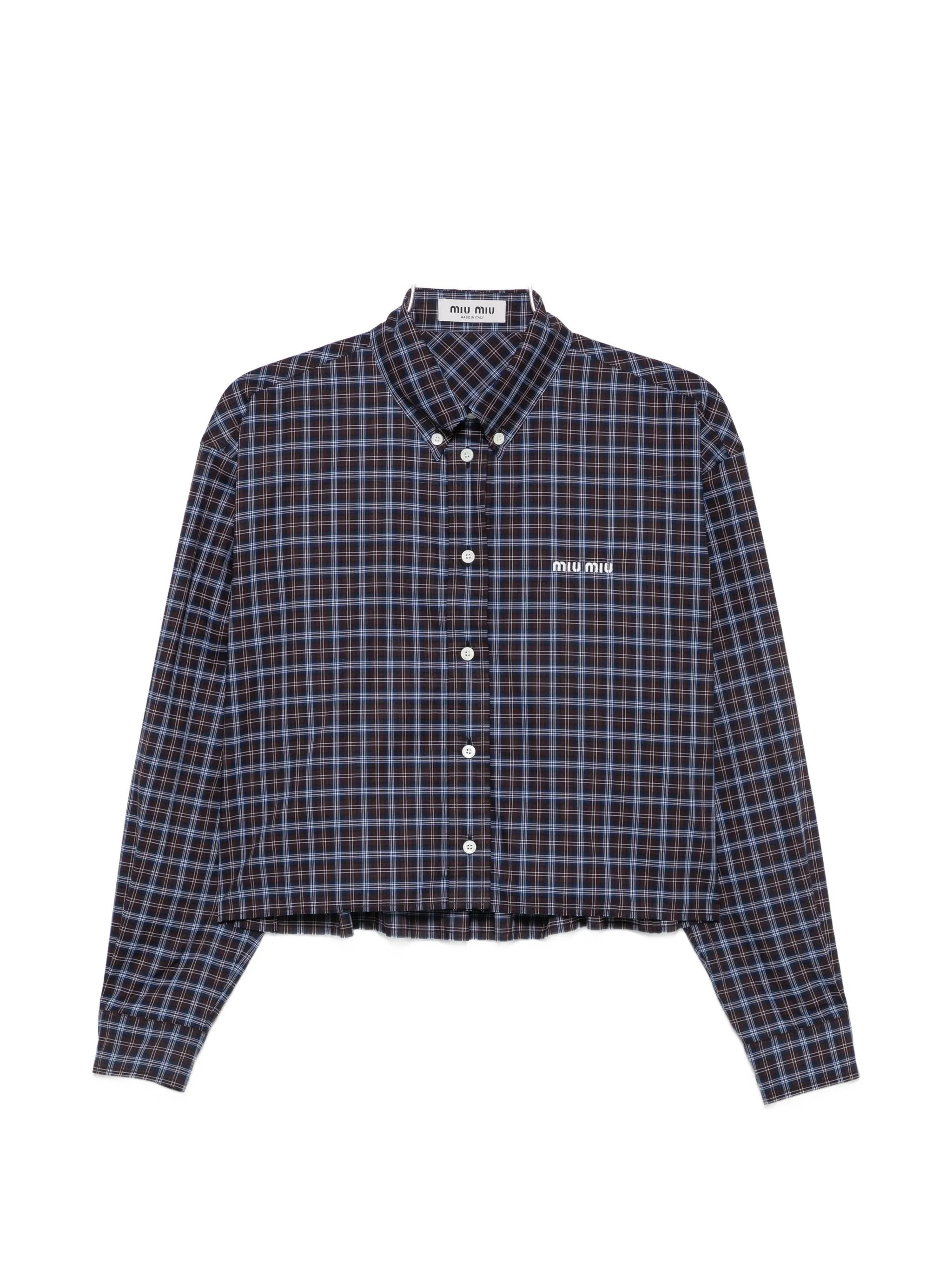 CHECK-PRINT LOGO-PATCH SHIRT sold by Lord & Taylor
