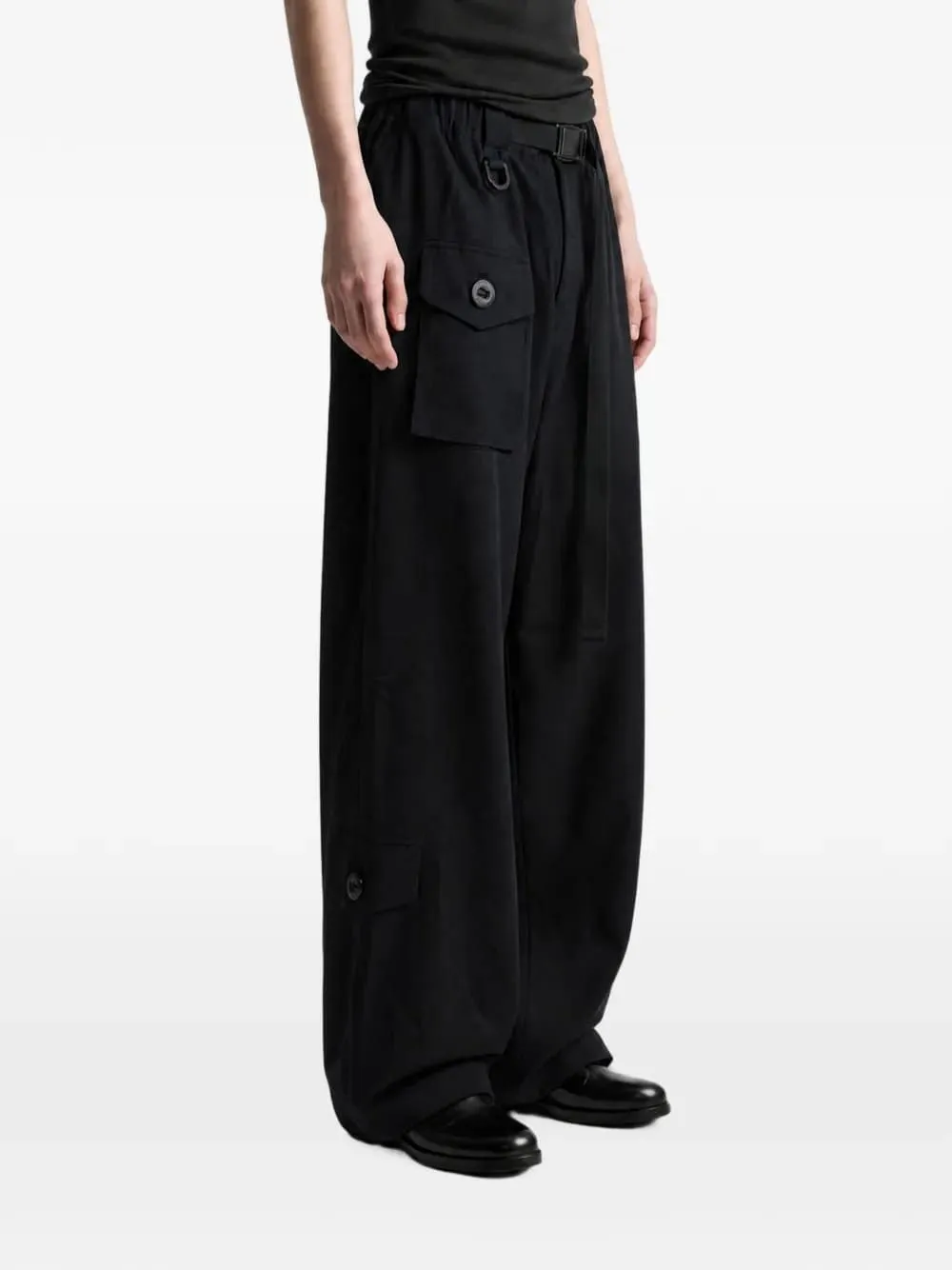Y-3 WIDE-LEGGED TROUSERS WITH A BELT sold by Lord & Taylor product image thumbnail 3