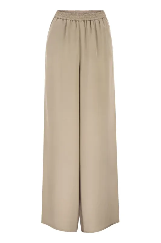 WIDE-LEG SILK PALAZZO PANTS made by MaxMara