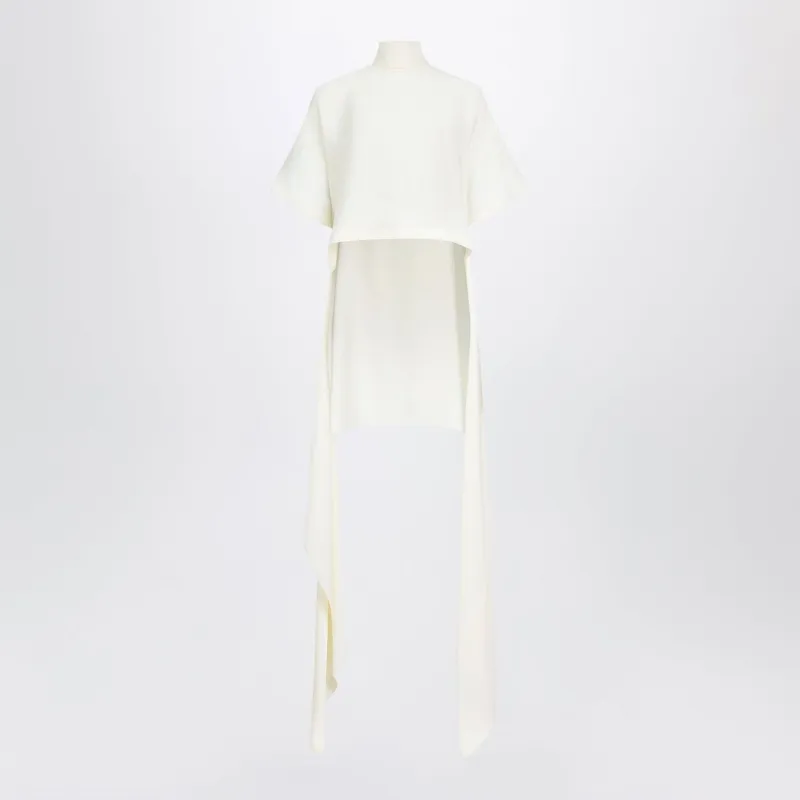 ASYMMETRIC TOP IN CREAM VISCOSE CADY made by Alaia