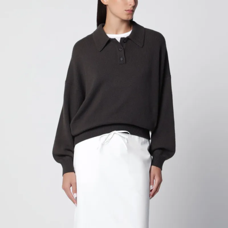 DARK GREEN ETTA CASHMERE SWEATER made by Lisa Yang
