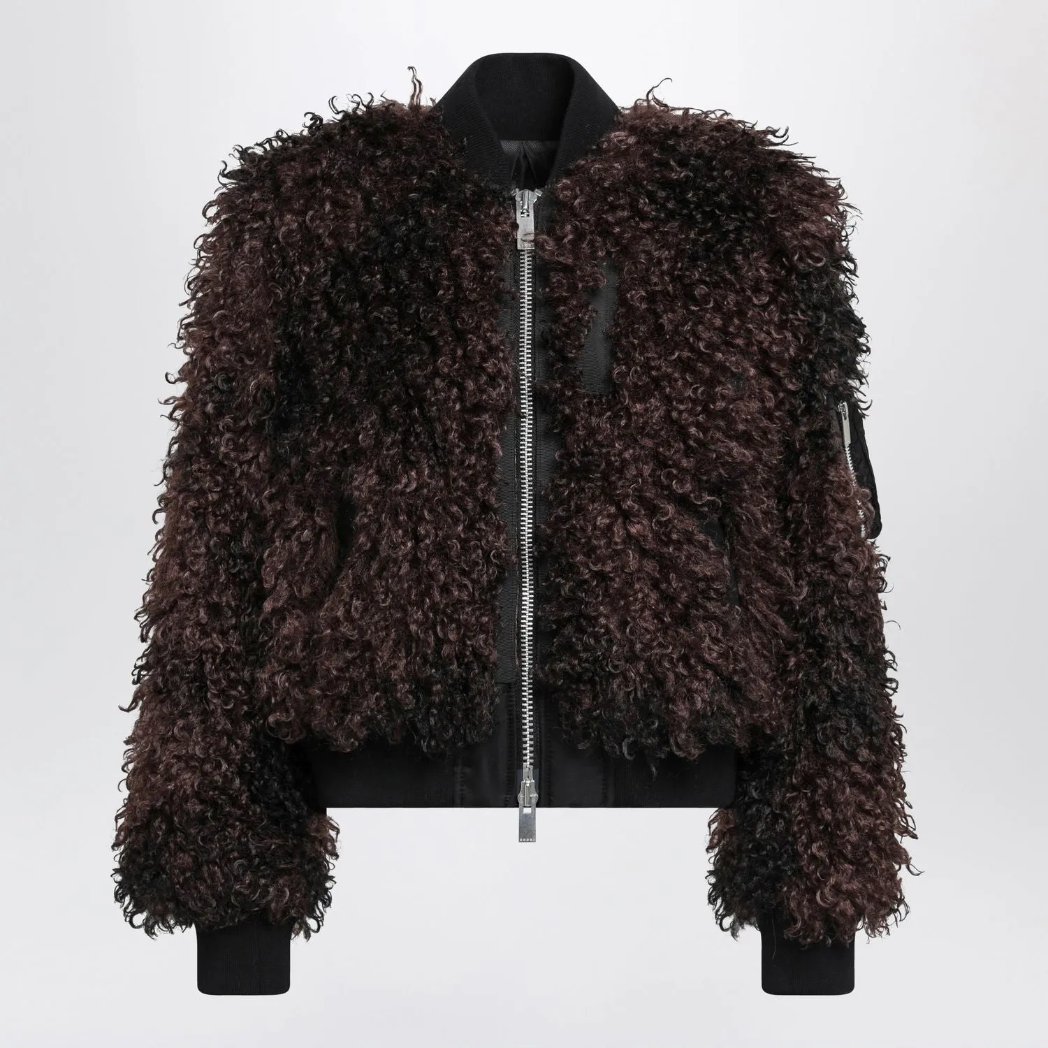 BOMBER JACKET WITH CURLYEFFECT FAUX FUR INSERTS sold by Lord & Taylor