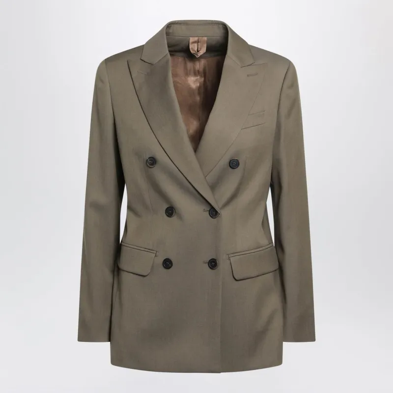 CAMEL DOUBLEBREASTED WOOL JACKET made by MaxMara