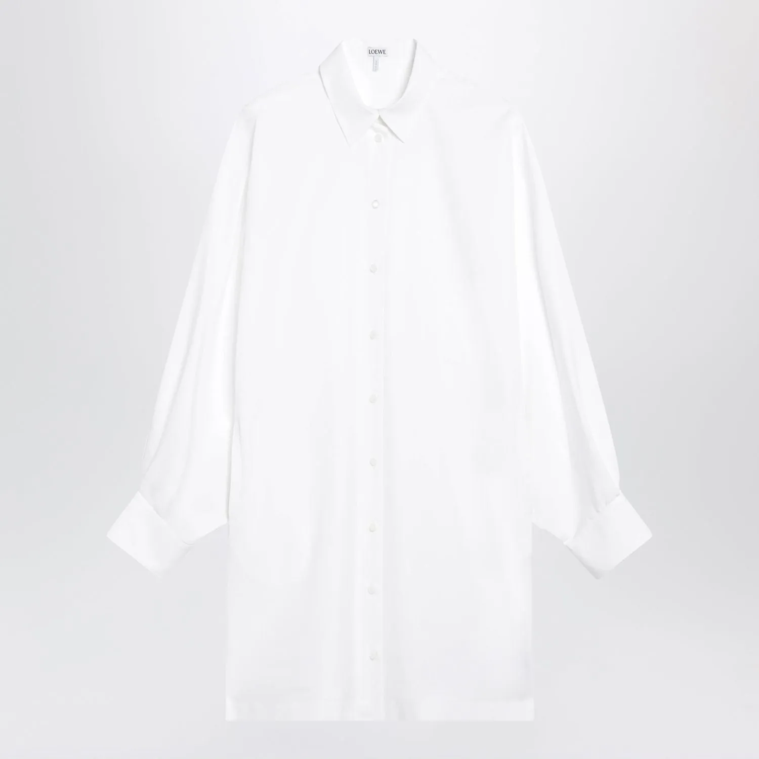 WHITE COTTON POPLIN SHIRT DRESS WITH BATWING SLEEVES sold by Lord & Taylor