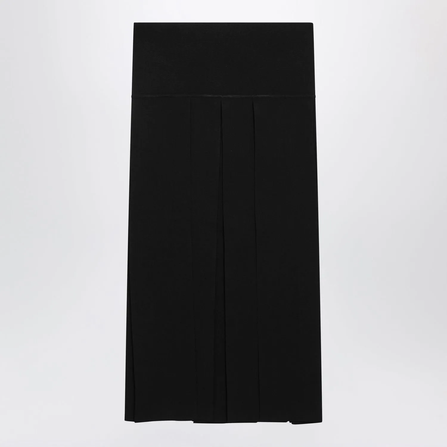 PLEATED BLACK MIDI SKIRT IN SILK BLEND sold by Lord & Taylor