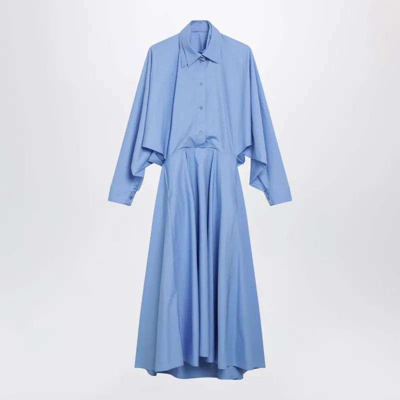 LIGHT BLUE COTTON POPLIN SHIRT DRESS made by Balenciaga