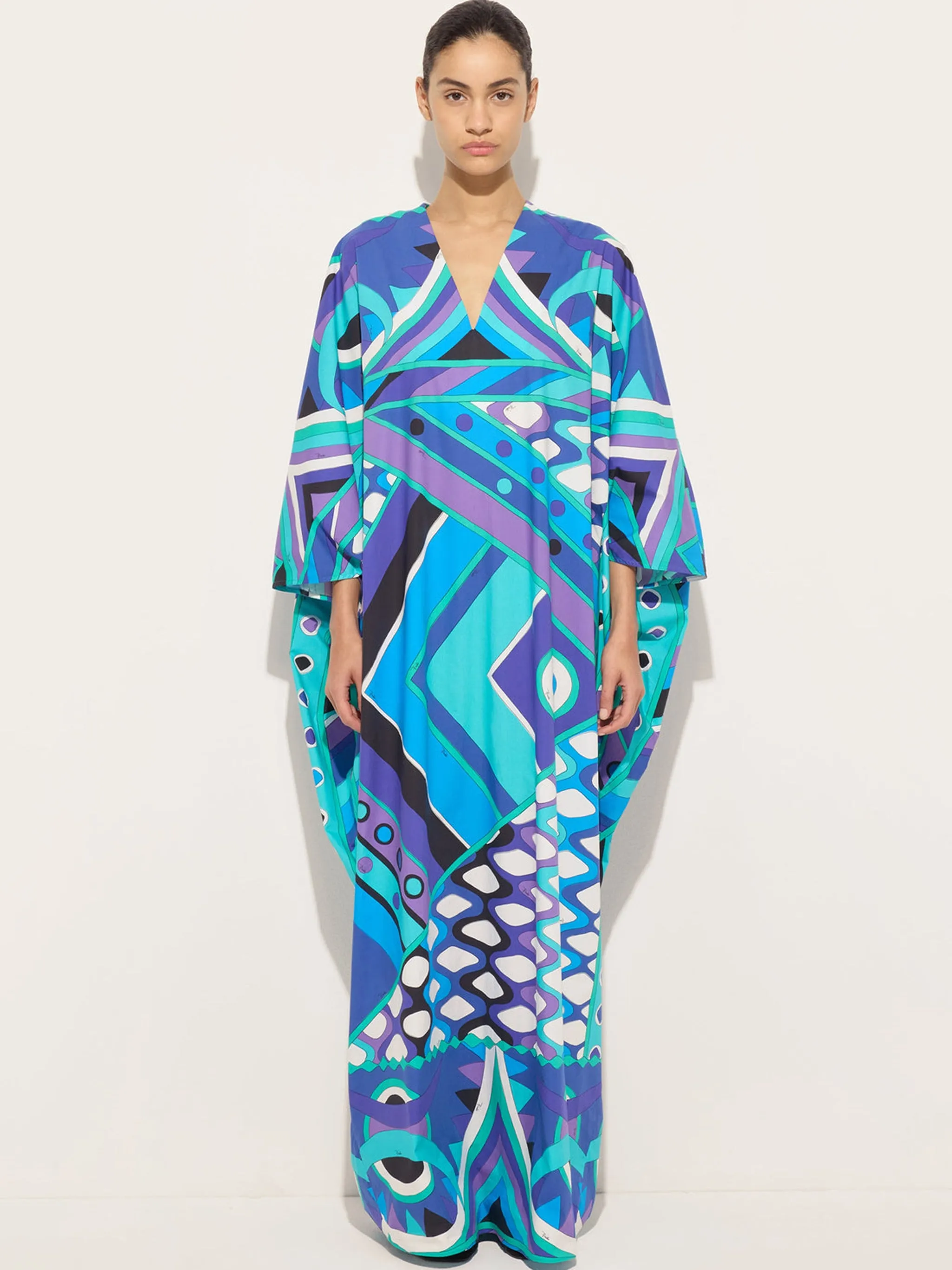 VIVARA PRINT POPELINE KAFTAN sold by Lord & Taylor product image thumbnail 2