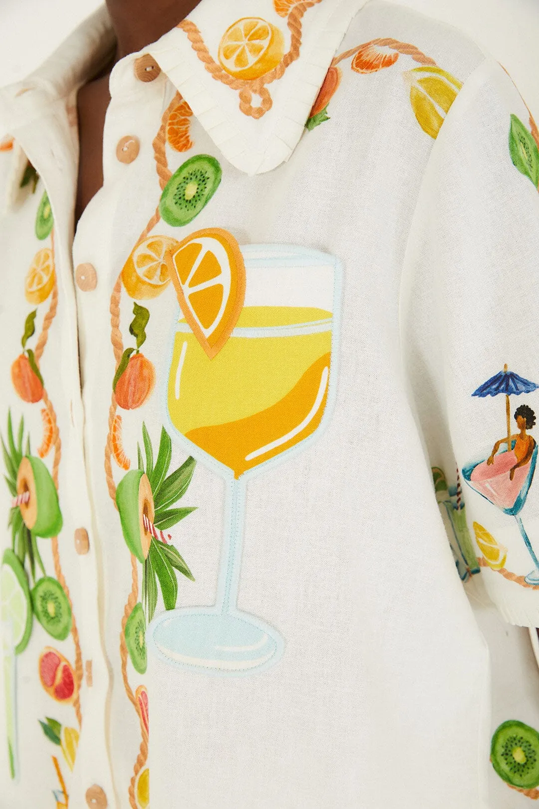 EMBROIDERED SHORT-SLEEVED SHIRT sold by Lord & Taylor product image thumbnail 5