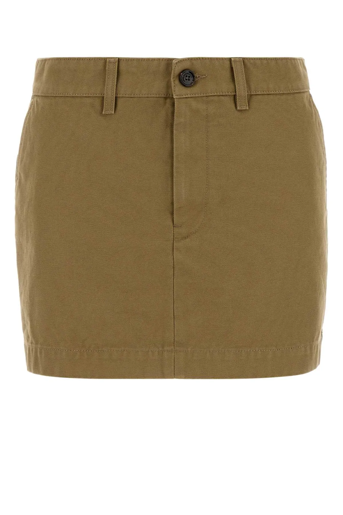 KHAKI DENIM MINI SKIRT sold by Lord & Taylor