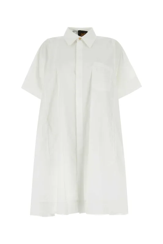 WHITE POPLIN SHIRT PAULA S IBIZA DRESS made by Loewe