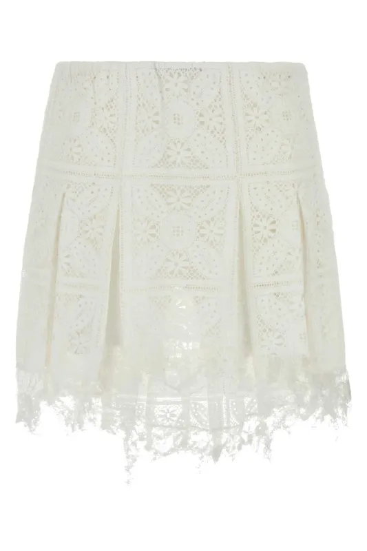 WHITE LACE PAULA S IBIZA SHORTS made by Loewe