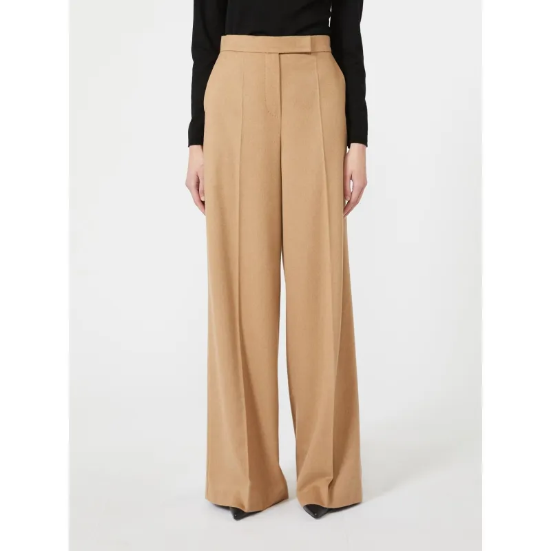 CAMEL FLANNEL FILATO WIDE-LEG PANT made by MaxMara