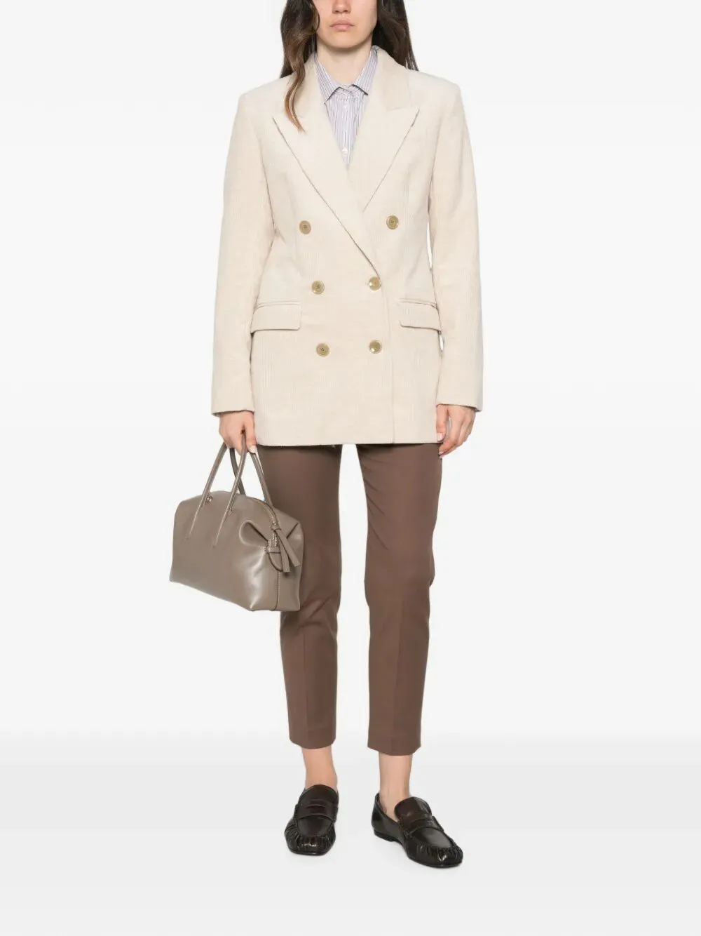 TAPERED LEG COTTON TROUSERS sold by Lord & Taylor product image thumbnail 3
