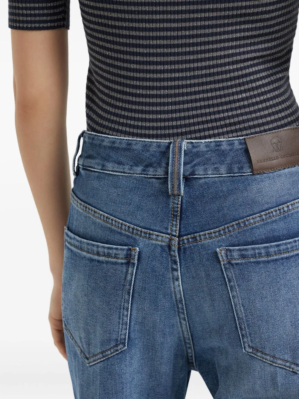 WIDE-LEG STRETCH DENIM JEANS sold by Lord & Taylor product image thumbnail 5