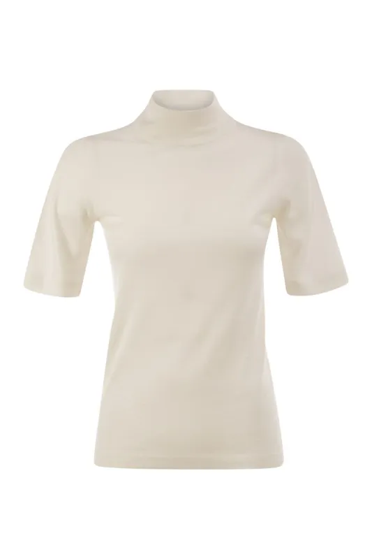 CASHMERE AND SILK HIGH-NECK SWEATER made by Brunello Cucinelli